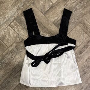Elegant Black and White Women's Top